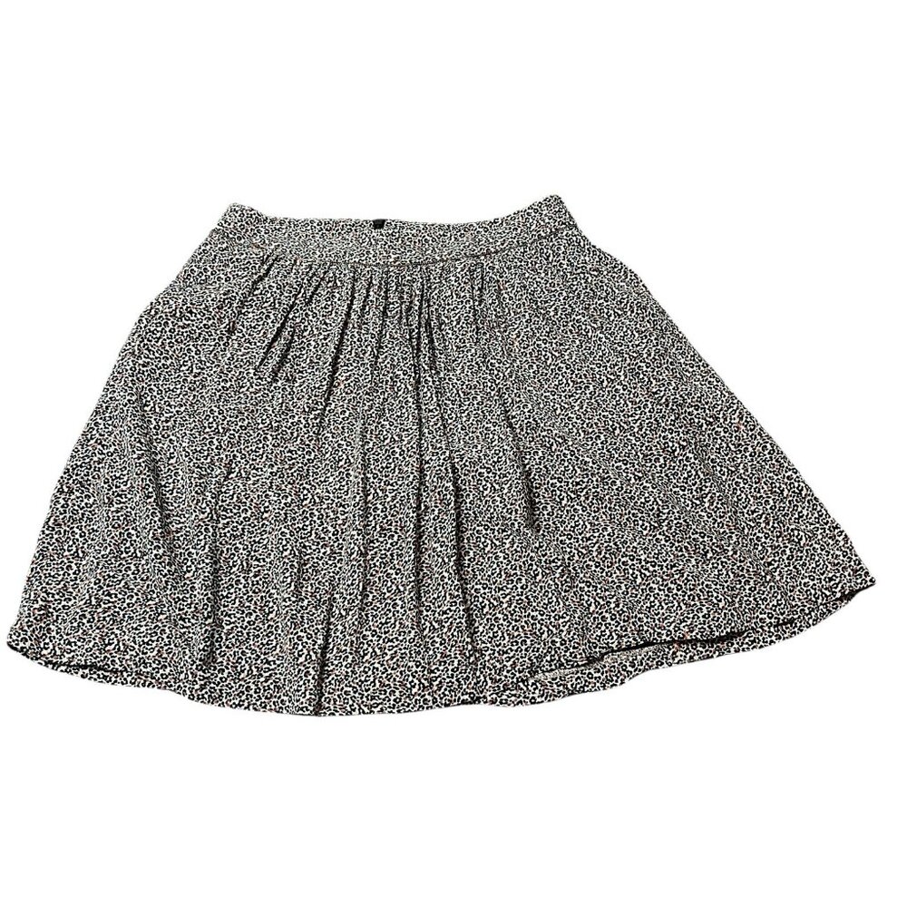 Y2K Esprit off White and black animal print flared skirt Size 2